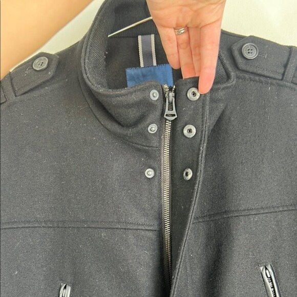 Cole Haan Men's Wool Blend Jacket in Black - M - Picture 6 of 7